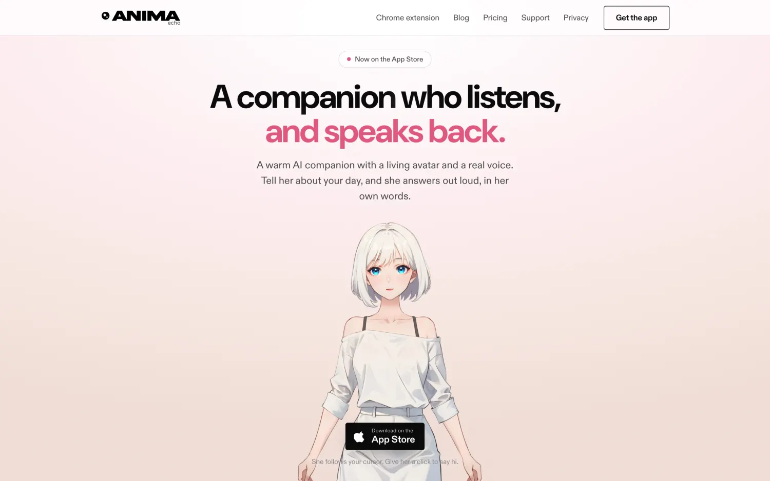 The AnimaEcho marketing site