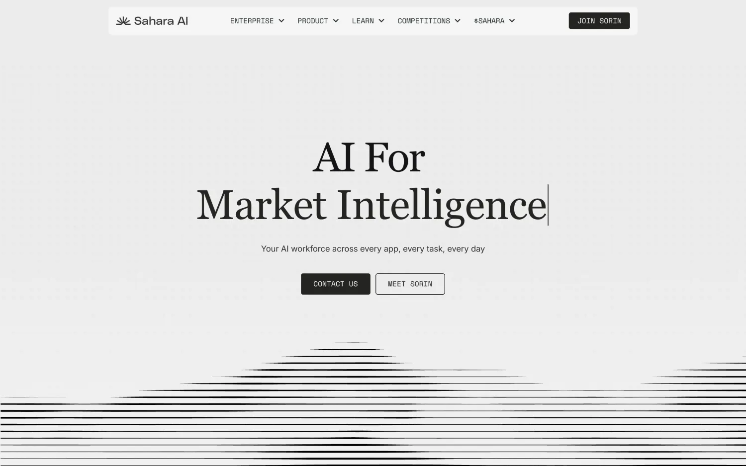 The Sahara AI homepage